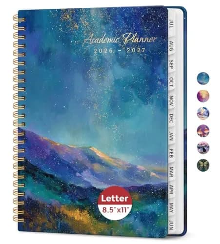 Taja Academic Planner 2026-2027, Jul 2026-Jun 2027 Monthly & Weekly Planner Calendar, 6.3"x8.5" (A5) | Structured Planning for Students & Professionals — J-Ocean / (6.3"x8.5")a5