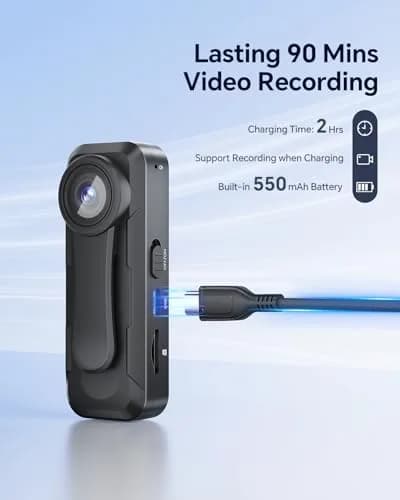 BOBLOV W1 1080P Body Camera 128GB | Wearable HD Video Support 90 Min thumbnail 3