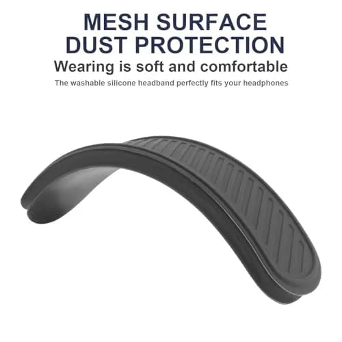 Miruchertter Black Silicone Headband Pad for Apple AirPods Max Headphones | Washable & Durable Replacement Cushion thumbnail 4