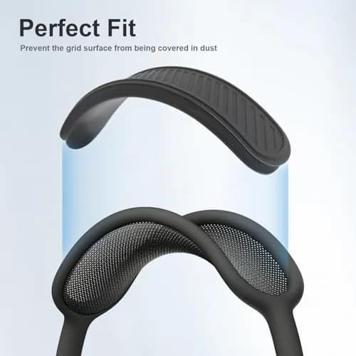 Miruchertter Black Silicone Headband Pad for Apple AirPods Max Headphones | Washable & Durable Replacement Cushion thumbnail 2