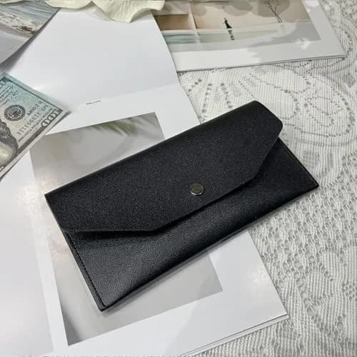 Nolcha Pu Leather Cash Envelope Wallet - Reusable Cash Stuffing Wallet for Men and Women -Black | Compact Budget Organizer thumbnail 6