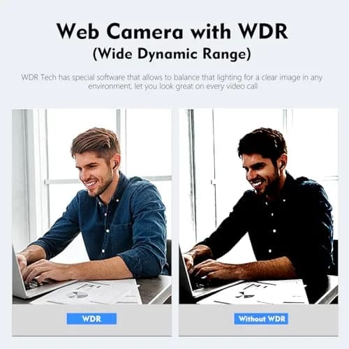 TOALLIN 4K AI Webcam with Auto-Framing & Noise-Canceling Microphones | 92° Wide Angle, 5X Digital Zoom, Auto Light Correction thumbnail 3