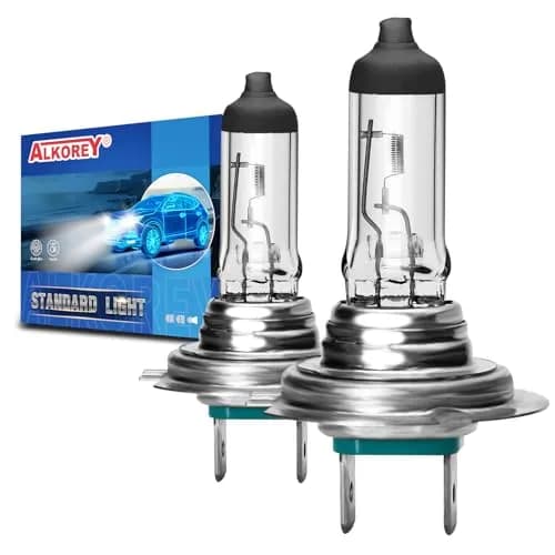 ALKOREY H7 12V 55W Car Headlight Bulb 2 Pack | 3300K Warm White Light for Safe Night Driving thumbnail 1