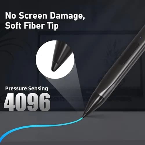 SSS·GRGB Stylus Pen for HP Envy X360 & Spectre 4096 Pressure Tilt Black | Rechargeable Active Pen with Palm Rejection thumbnail 3