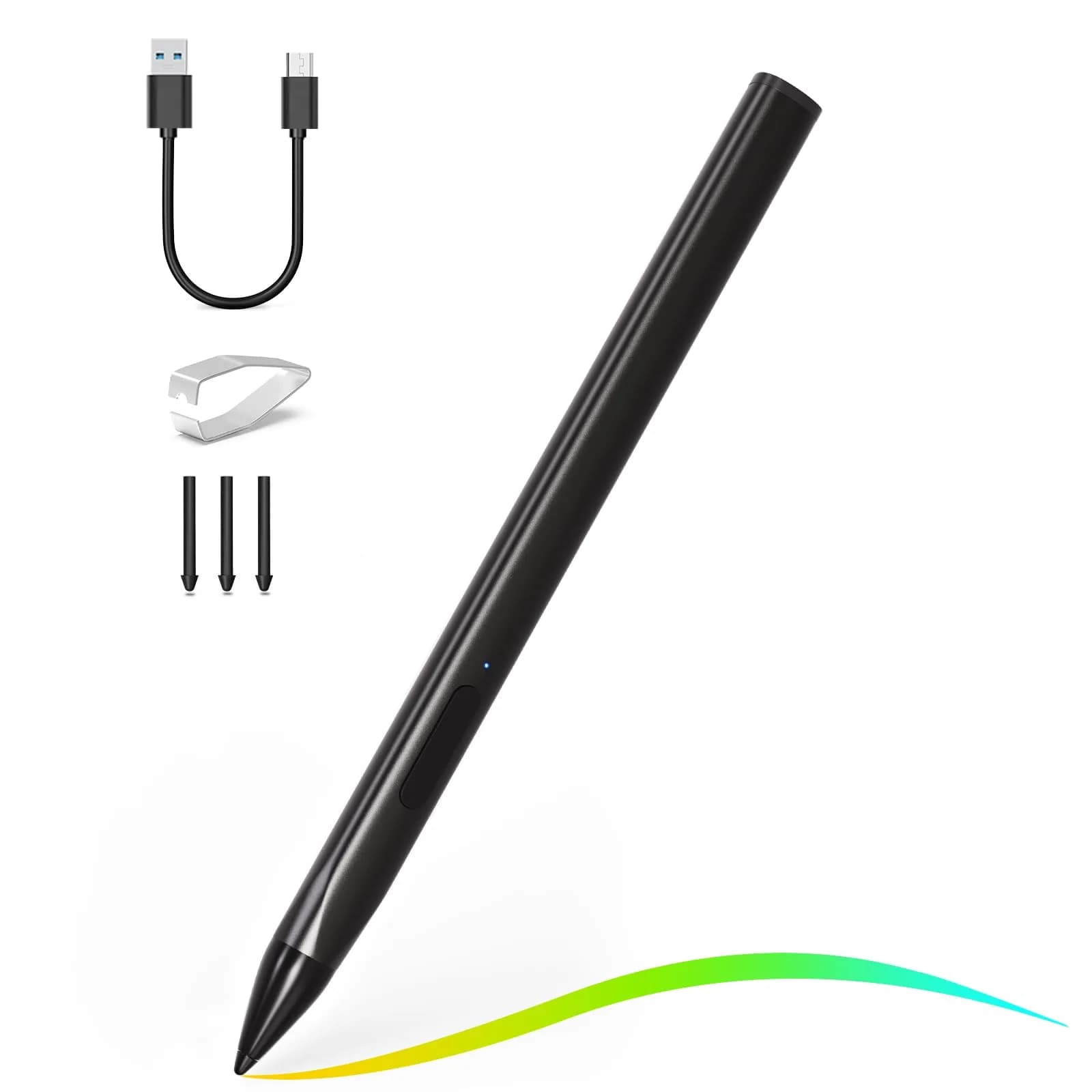 SSS·GRGB Rechargeable Stylus Pen for HP Laptops - Black Hexagon Design - main product image