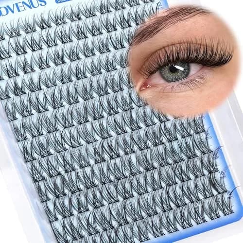 Goddvenus Wispy Lash Clusters Natural Look DIY Eyelash Extensions (144 Count, D Curl) | Soft Comfortable Individual Lashes - main product image