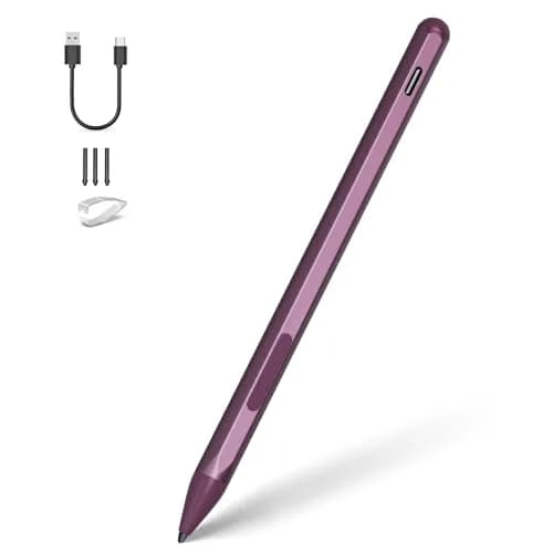 SSS·GRGB Rechargeable Active Stylus Pen for HP Envy X360 & Spectre 13/15 | Tilt & 4096 Pressure Sensitivity, Type-C Charge, Red thumbnail 1