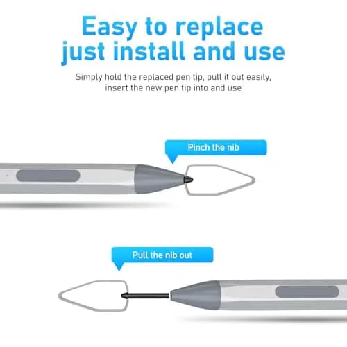 SSS·GRGB Stylus Pen for HP Envy x360 & Spectre x2 | Tilt & Pressure Sensitive, Rechargeable, Silver thumbnail 6