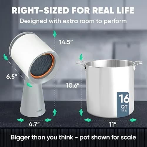 Breetee Portable Range Hood Kitchen 2.23 kg (4.92 lb) | 5-Layer Filter Compact Desktop Exhaust Fan thumbnail 8