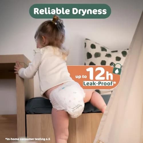 Naty FreeMovers Pull Up Training Pants Size 7 | Up to 12h Leak Protection, Hypoallergenic, 64 Count thumbnail 2