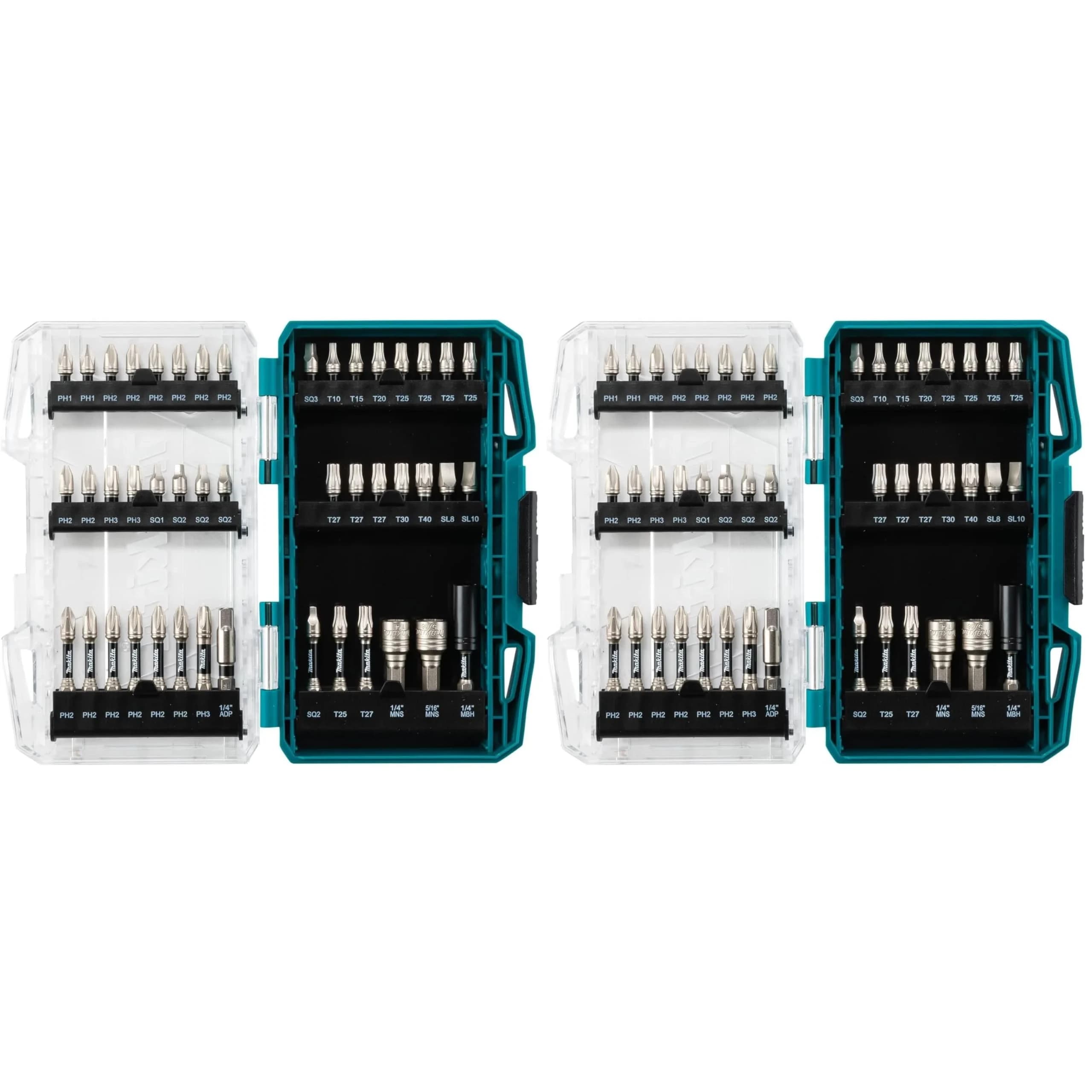 Makita Impact XPS™ 35 Pc. Impact Bit Set | Alloy Steel, 1/4" Hex Drive, Black Phosphate Finish — 45 Piece Set