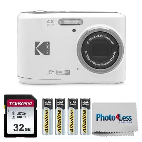 KODAK PIXPRO FZ45 16MP Digital Camera with 4X Optical Zoom 27mm Wide Angle and 2.7" LCD Screen Bundle with 32GB SD Card, AA Batteries thumbnail 1