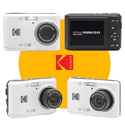 KODAK PIXPRO FZ45 16MP Digital Camera with 4X Optical Zoom 27mm Wide Angle and 2.7" LCD Screen Bundle with 32GB SD Card, AA Batteries thumbnail 3