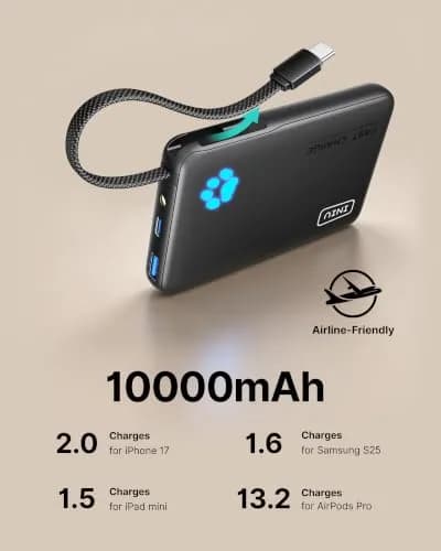 INIU 45W Fast Charging Power Bank 10,000mAh | Compact, Portable & Industry-Leading Speed thumbnail 7