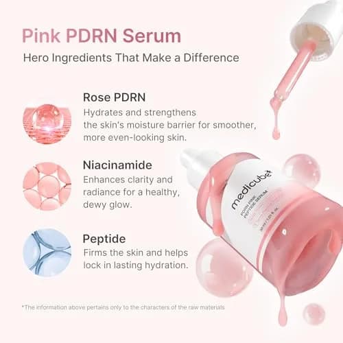medicube PDRN Pink Peptide Glow Serum 30ml (1.01 Fl Oz) | Vegan Rose PDRN for Skin Renewal & Elasticity thumbnail 3
