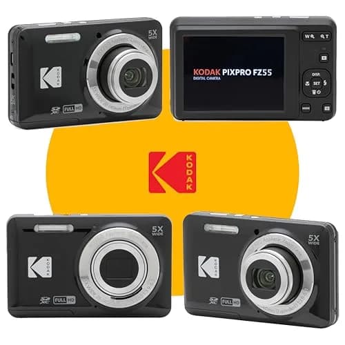 KODAK PIXPRO FZ55 16MP Digital Point & Shoot Camera | 5X Optical Zoom, 28mm Wide Angle, 1080P HD Video, Bundle with 32GB SD Card & Case thumbnail 3