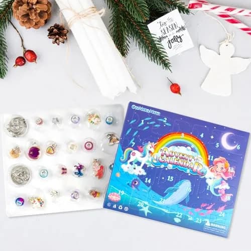 OuMuaMua Christmas Bracelets Advent Calendar 2026 for Girls | 24-Day DIY Jewelry Kit with Charms & Adjustable Chains thumbnail 5