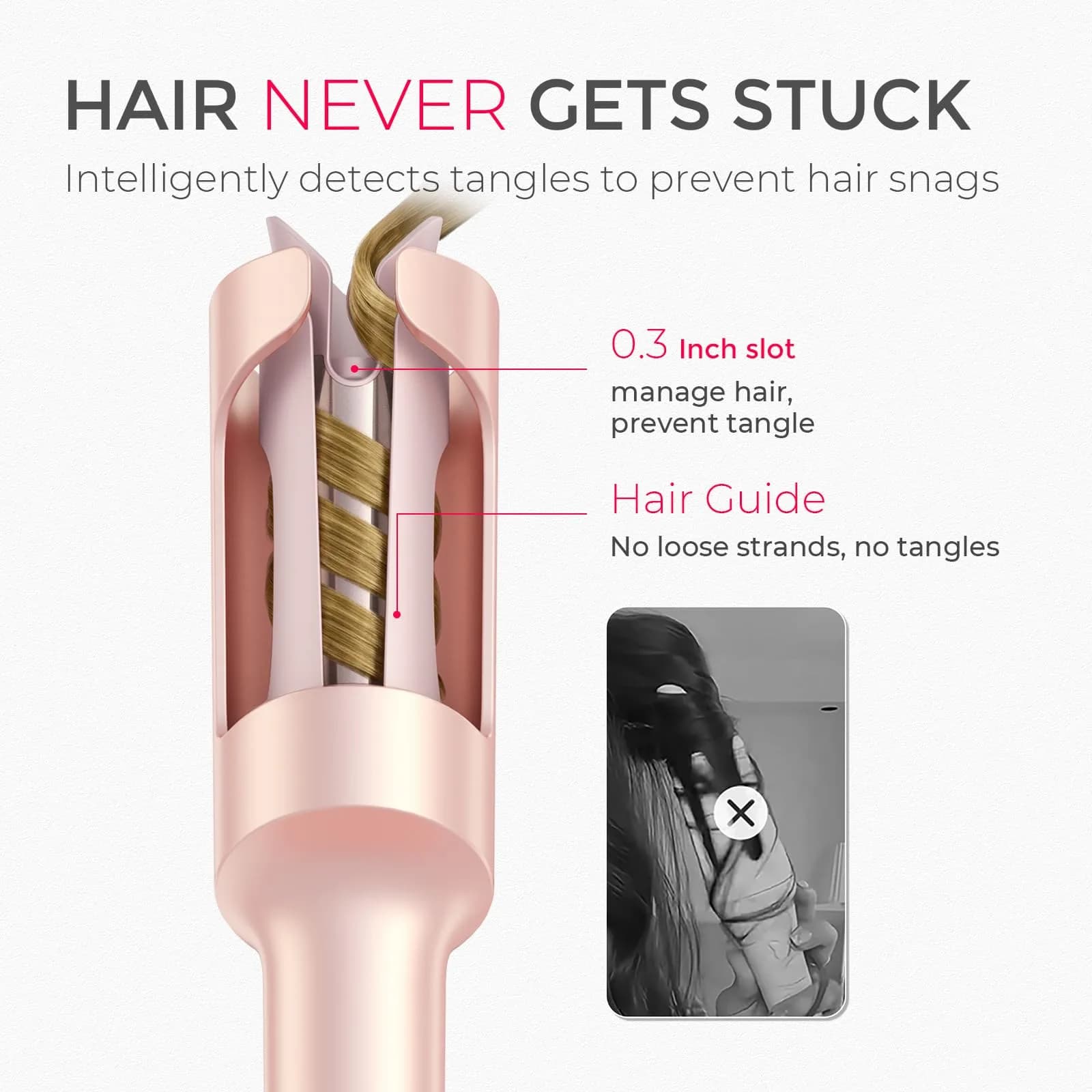 TYMO CURLPRO Automatic Rotating Curling Iron 1 Inch Barrel | Creates Beach Waves in 10 Minutes - view 5