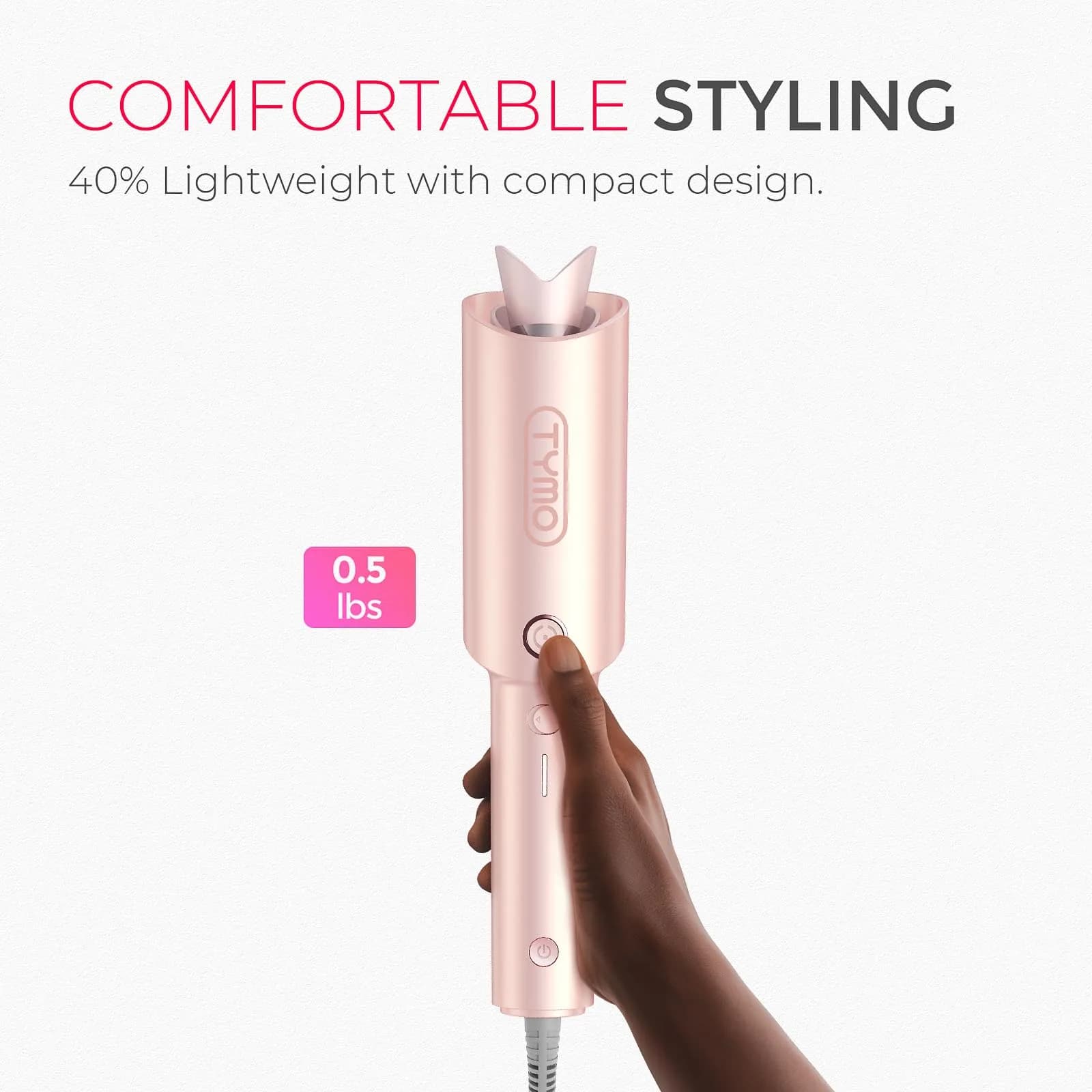 TYMO CURLPRO Automatic Rotating Curling Iron 1 Inch Barrel | Creates Beach Waves in 10 Minutes - view 9