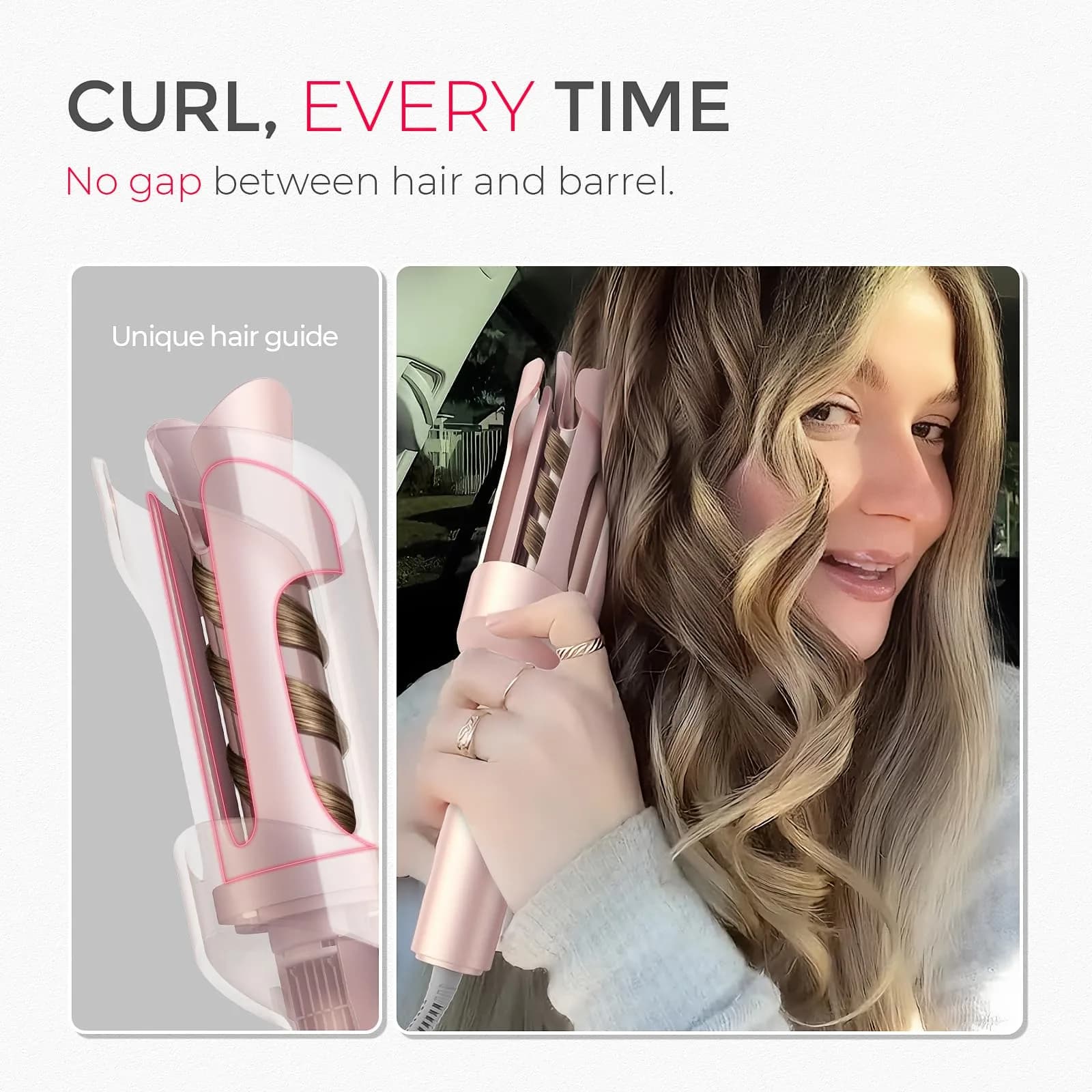 TYMO CURLPRO Automatic Rotating Curling Iron 1 Inch Barrel | Creates Beach Waves in 10 Minutes - view 4