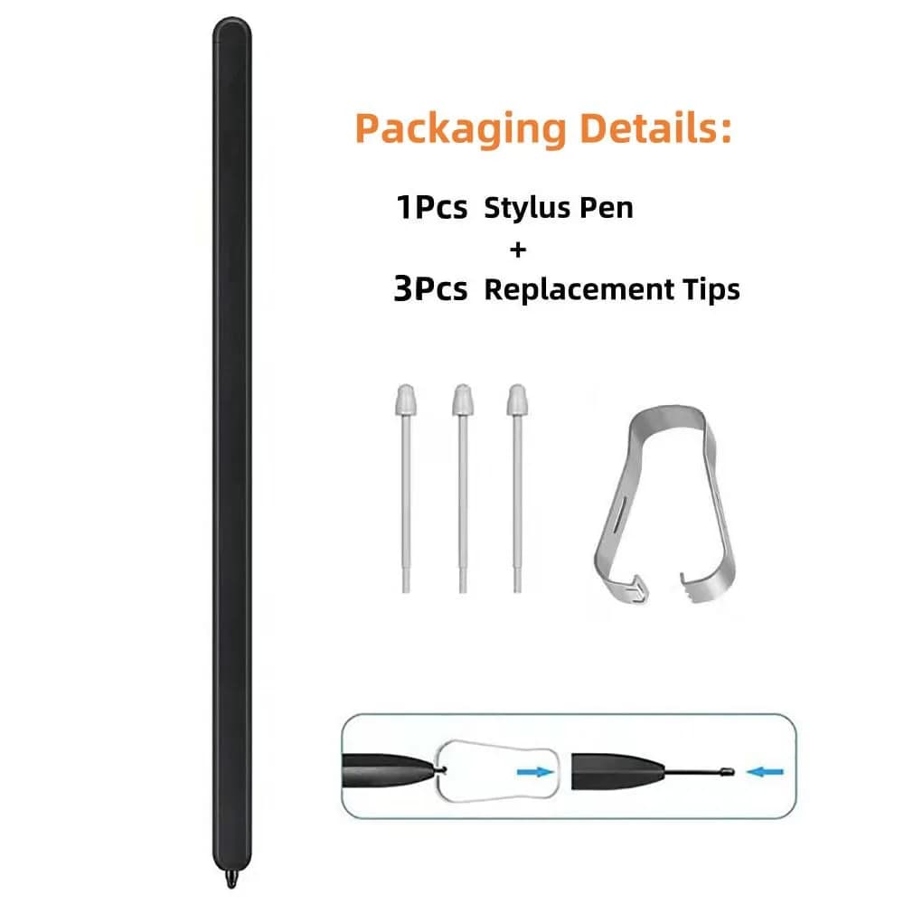 Bimahoo Black S Pen Fold Edition Stylus for Samsung Galaxy Z Fold 6/Fold 5 Phone Only with 3 Replacement Tips (4-Pack) - view 3