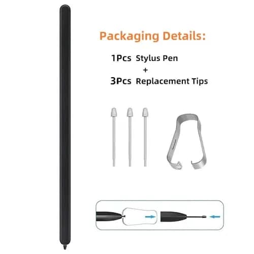 Bimahoo Black S Pen Fold Edition Stylus for Samsung Galaxy Z Fold 6/Fold 5 Phone Only with 3 Replacement Tips (4-Pack) thumbnail 3
