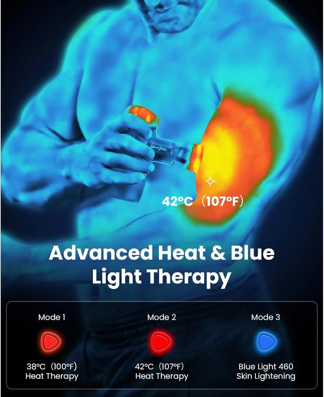 BOB AND BRAD M7 Plus Mini Massage Gun with Heat, 0.4 kg (0.88 lbs) | Dual-Action Relief for Neck & Back Stiffness - view 2