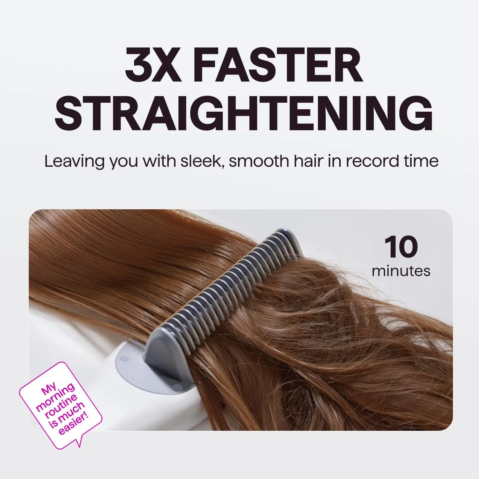 Wavytalk Pro Steam Hair Straightener Brush 30.7cm (12.1 Inch) | Hydrates Hair, Reduces Frizz, Faster Styling thumbnail 5