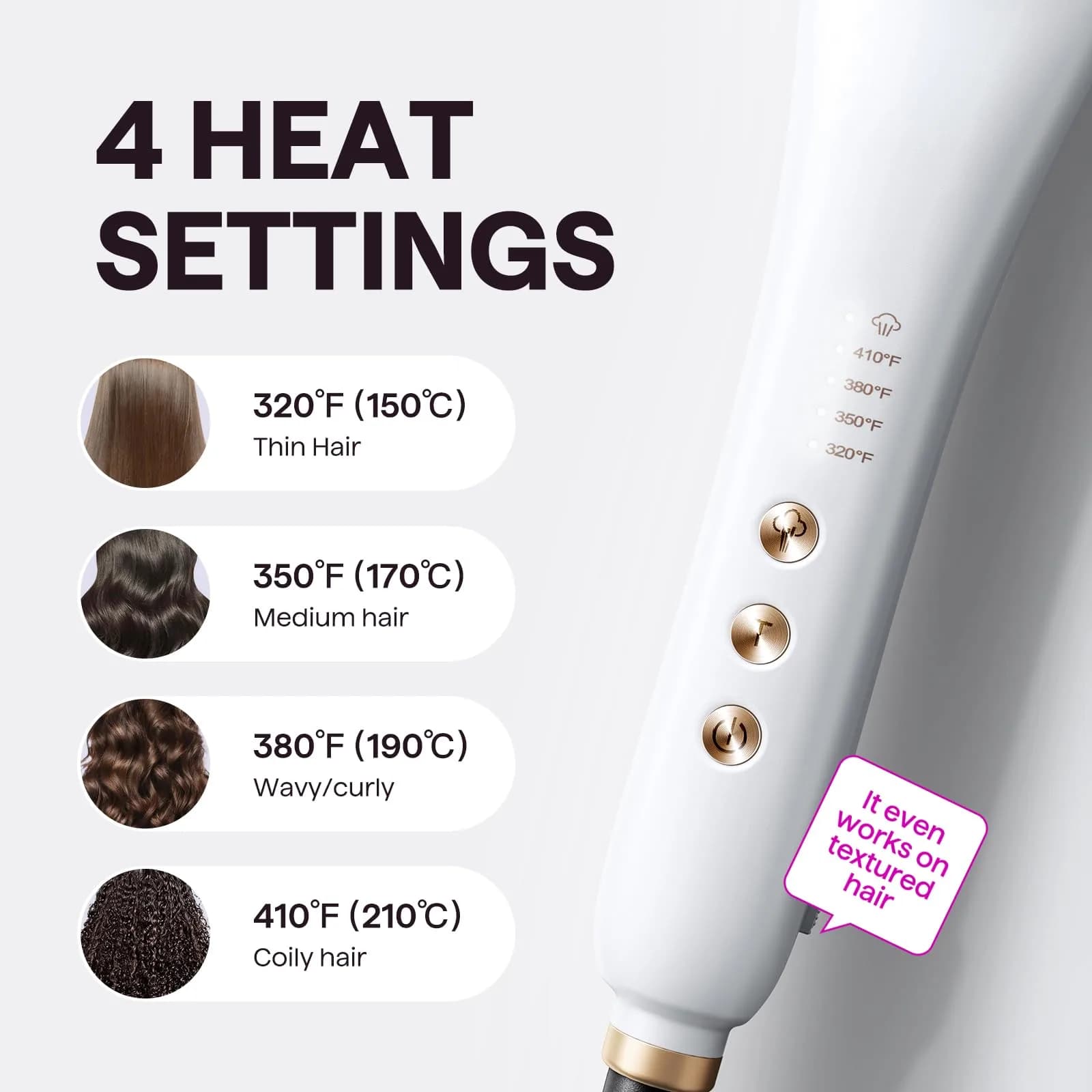 Wavytalk Pro Steam Hair Straightener Brush 30.7cm (12.1 Inch) | Hydrates Hair, Reduces Frizz, Faster Styling thumbnail 4