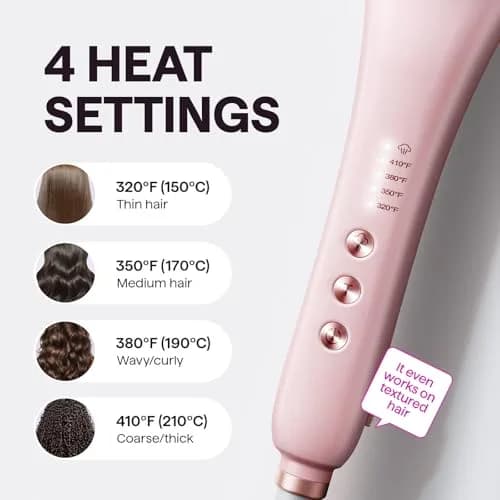 Wavytalk Pro Steam Hair Straightener Brush Pink | 200cm (6.5ft) Cord, 200°C (392°F) Max Temp thumbnail 6