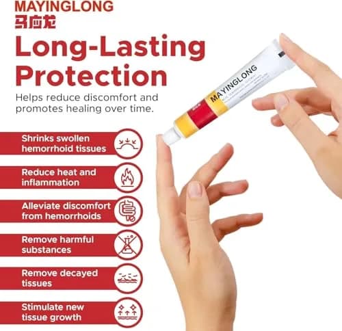 Mayinglong Musk Hemorrhoids Ointment 20g (0.71 oz) | FDA Approved Fast Relief for Itching & Discomfort thumbnail 3