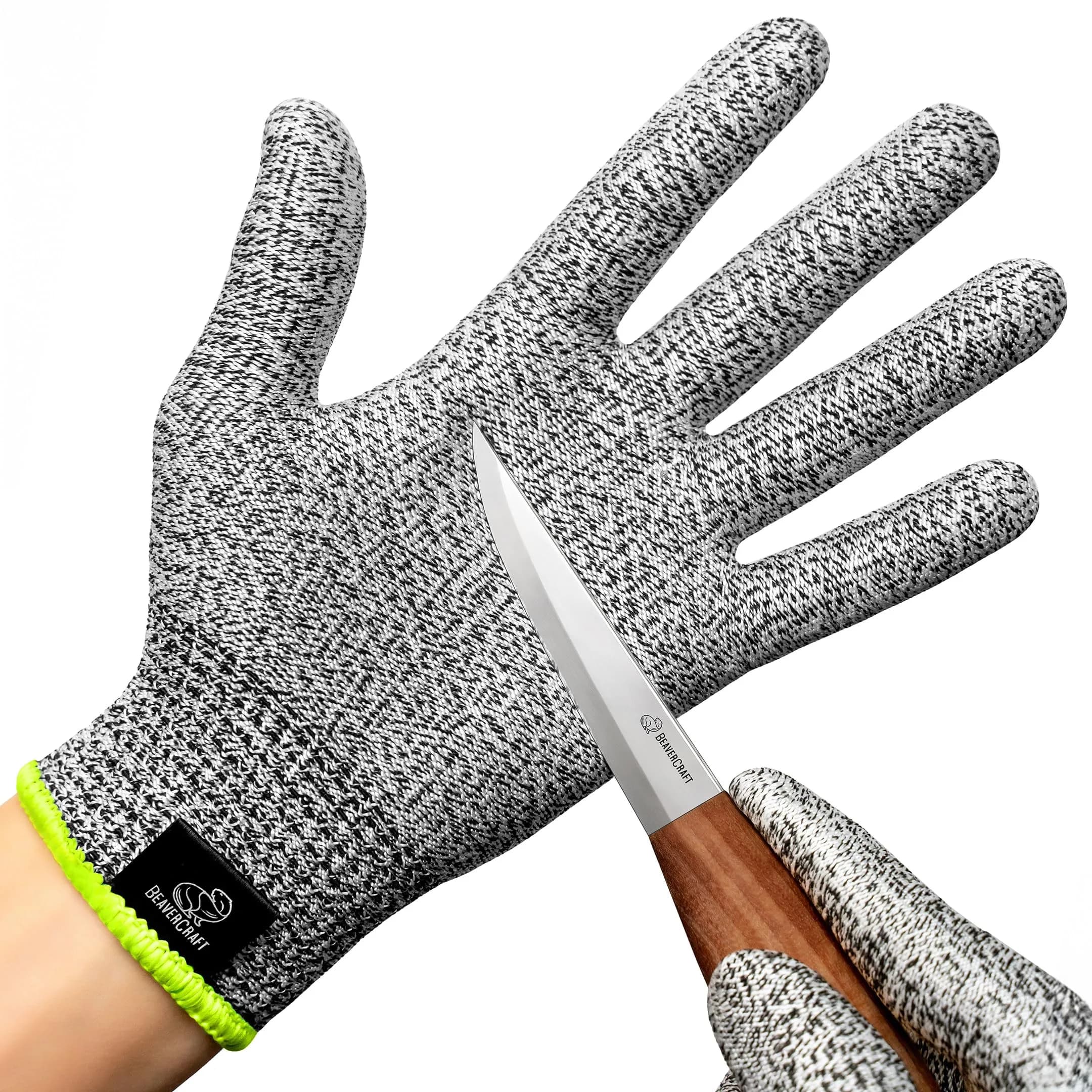 BeaverCraft Wood Carving Gloves CRG - Cut Resistant Gloves Level D for Woodworking & Food Prep (S)