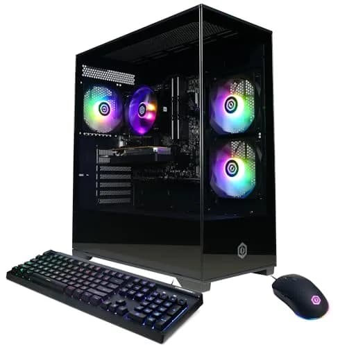 CyberpowerPC Gamer Master Gaming PC AMD Ryzen 5 5500 3.6GHz Radeon RX 6400 4GB 16GB DDR4 500GB SSD | High-Performance Desktop thumbnail 1