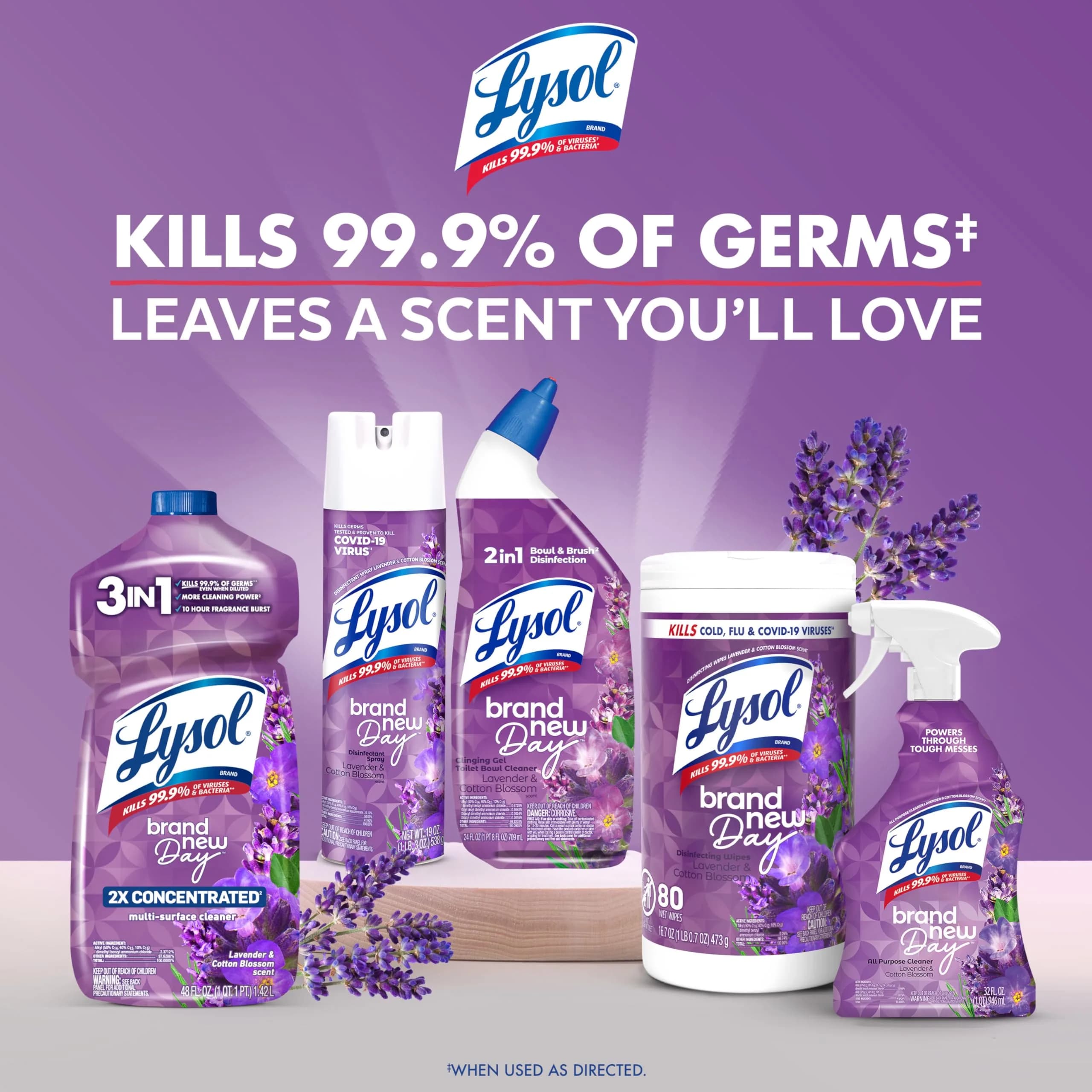 Lysol Disinfecting Wipes Multi-Surface Cleaner Lavender 80 ct | Kills 99.9% of Viruses & Bacteria - view 6