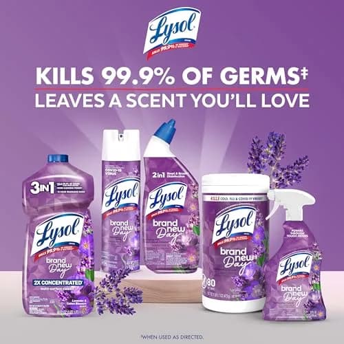 Lysol Disinfecting Wipes Multi-Surface Cleaner Lavender 80 ct | Kills 99.9% of Viruses & Bacteria thumbnail 6