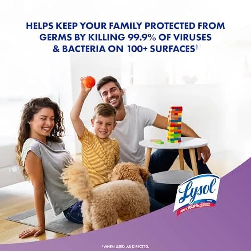 Lysol Disinfecting Wipes Multi-Surface Cleaner Lavender 80 ct | Kills 99.9% of Viruses & Bacteria thumbnail 7