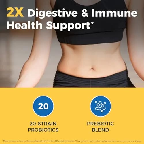 NewRhythm Probiotics 50 Billion CFU 20 Strains 120 Veggie Capsules | Digestive & Immune Health Support thumbnail 4