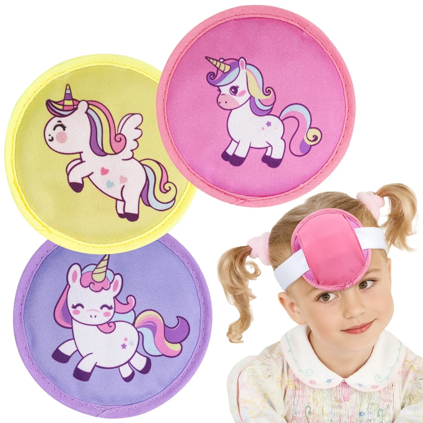 Hilph Unicorn Ice Packs 3 Count with Handheld Strap for Kids Boo Boos & Fevers - main product image