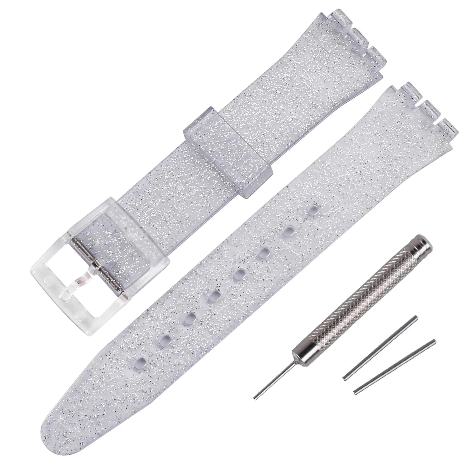 Rihahisy Silicone Rubber Watch Strap/Watch Band Replacement for Swatch 17mm | Stylish, Skin-Friendly & Quick-Change