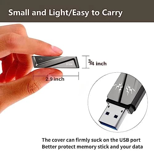 SSK 1TB USB 3.2 Gen2 Flash Drive 1024 GB (1 TB) | Ultra-High-Speed External Solid State Drive with USB-C Adapter thumbnail 6