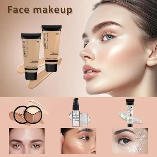MONRUEVT All-in-One Makeup Kit for Women & Teens | Full Face Essentials with 16-Shade Palette & 8 Brushes thumbnail 6
