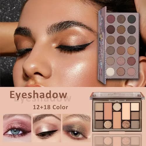 MONRUEVT All-in-One Makeup Kit for Women & Teens | Full Face Essentials with 16-Shade Palette & 8 Brushes thumbnail 3