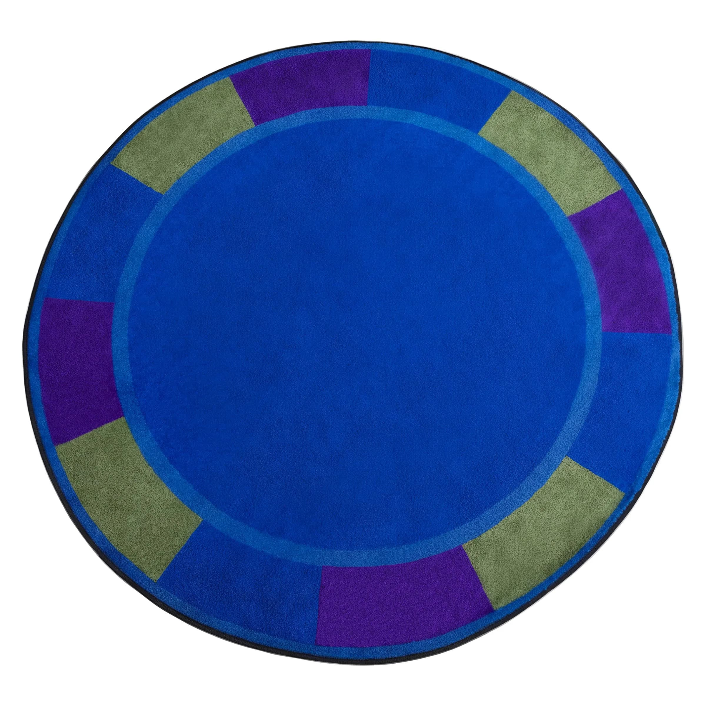 KIDCARPET.COM Cool Colors Circle Rug 6' Round | Classroom & Playroom Area Rug — Cool Colors