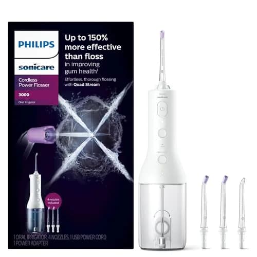 Philips Sonicare Cordless Power Flosser 3000, 250ml (8.45 Fl Oz) | Quad Stream Technology for Superior Gum Health thumbnail 1