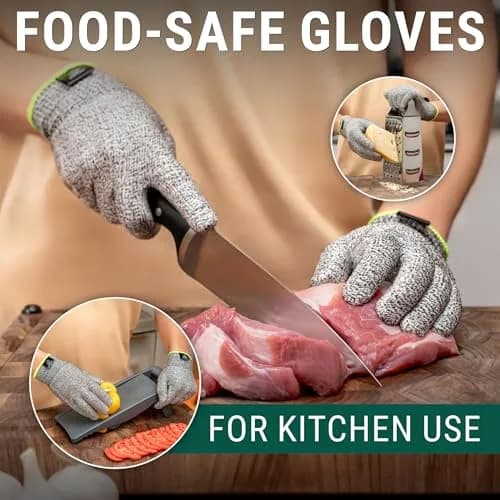 BeaverCraft Wood Carving Gloves CRG - Cut Resistant Gloves Level D for Woodworking & Food Prep (L) thumbnail 3