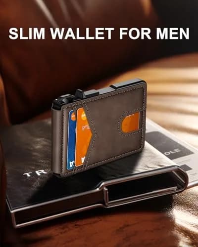 ZALVEX Wallet for Men, Minimalist RFID Bifold, Slim Compact 9-13 Cards | Flap Closure thumbnail 2