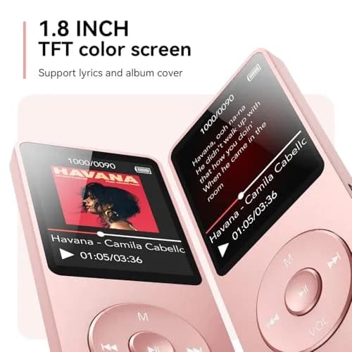 AGPTEK A02 MP3 Player Rose Gold 32GB (1.18Wh) | Bluetooth 5.3 Portable Music Player with Speaker & FM Radio thumbnail 7