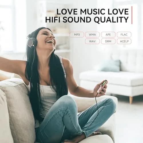 AGPTEK A02 MP3 Player Rose Gold 32GB (1.18Wh) | Bluetooth 5.3 Portable Music Player with Speaker & FM Radio thumbnail 3