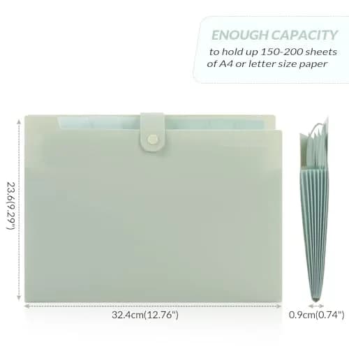 SKYDUE Expanding File Organizer with 8 Pockets, Letter Size | Accordion Document Folder for Home, Office, School thumbnail 3