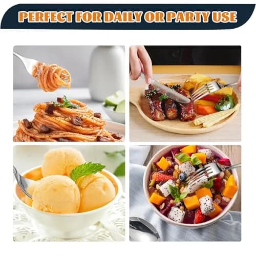 Nice Kitchen Silverware Set for 6 | Heavy Duty Stainless Steel 30 Piece | Modern Flatware thumbnail 4